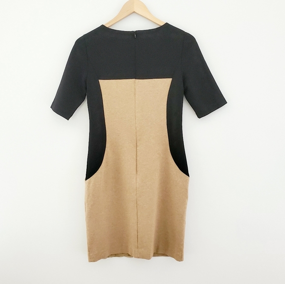 Trina Turk black tan colorblock sheath dress - Picture 2 of 10
